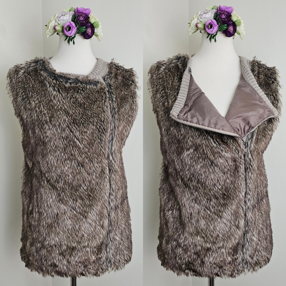 Poof Faux Fur Sweater Vest